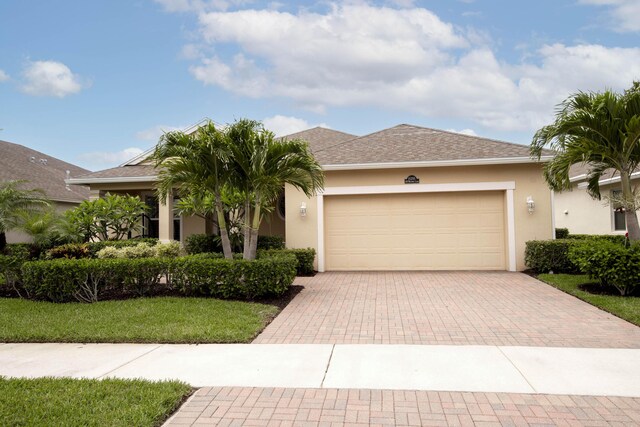10295 SW Waterway Ln, Port Saint Lucie, FL 34987 - living room with light tile patterned floors, recessed lighting, ceiling fan, and arched walkways
