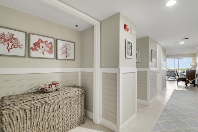 275 Palm Ave Unit A406, Jupiter, FL 33477 - hallway featuring light tile patterned floors and recessed lighting