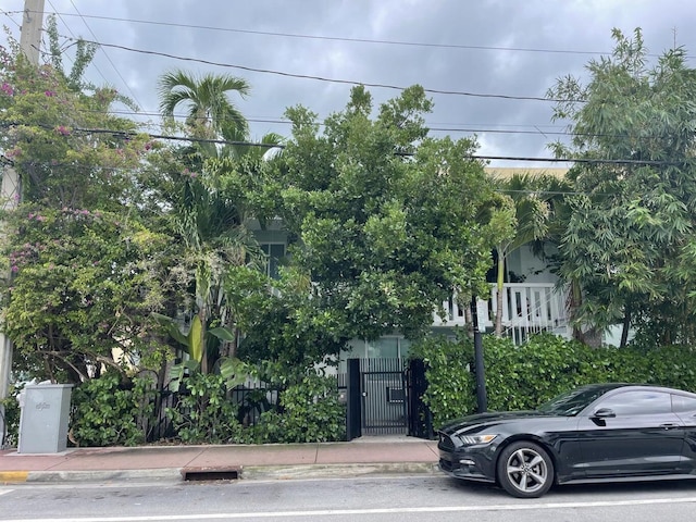 740 11th St Unit 3A, Miami Beach, FL 33139 - view of property hidden behind natural elements with a gate and a fenced front yard