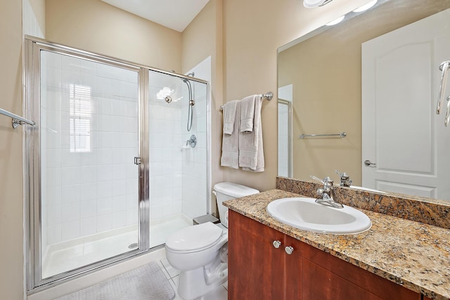 2788 Eagle Rock Cir Unit 3, West Palm Beach, FL 33411 - bathroom featuring toilet, a shower stall, and vanity