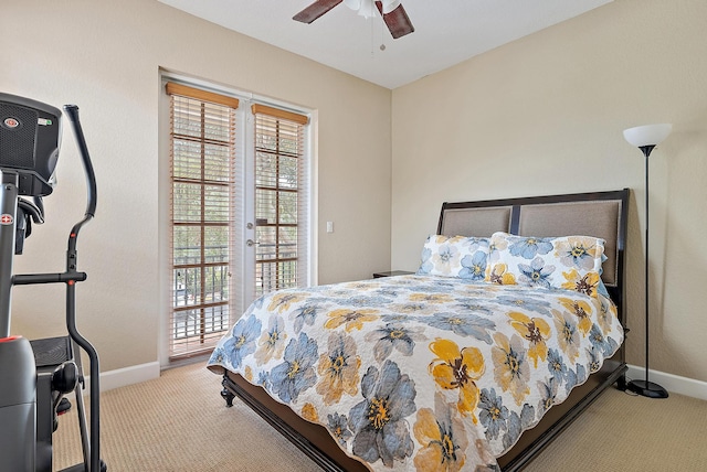 2788 Eagle Rock Cir Unit 3, West Palm Beach, FL 33411 - bedroom featuring access to outside, multiple windows, carpet, and baseboards