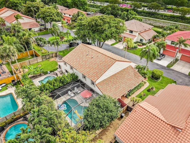 21596 Magdalena Ter, Boca Raton, FL 33433 - aerial perspective of suburban area featuring a pool area