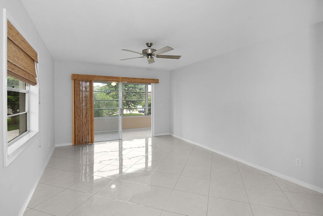 2600 SE Ocean Blvd Unit S15, Stuart, FL 34996 - unfurnished room featuring ceiling fan and light tile patterned floors