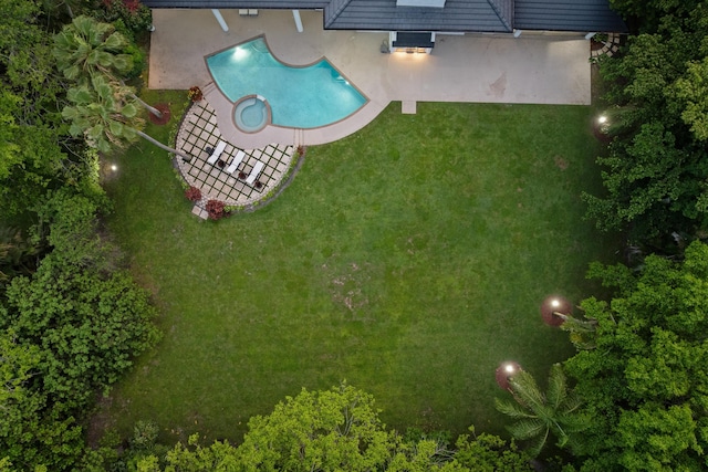 8076 Twin Lake Dr, Boca Raton, FL 33496 - view from above of property featuring a pool