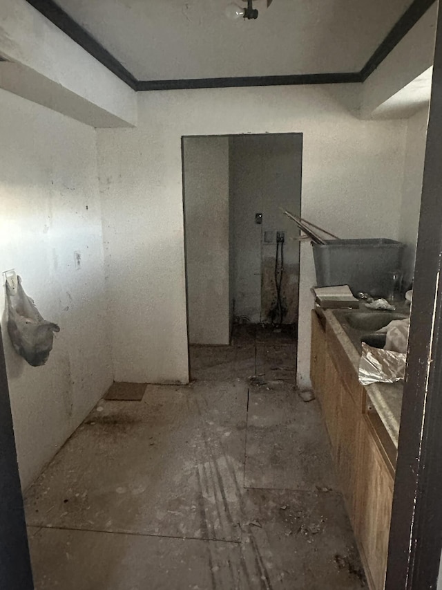 1457 W 32nd St, Riviera Beach, FL 33404 - full bath with vanity, crown molding, and a shower