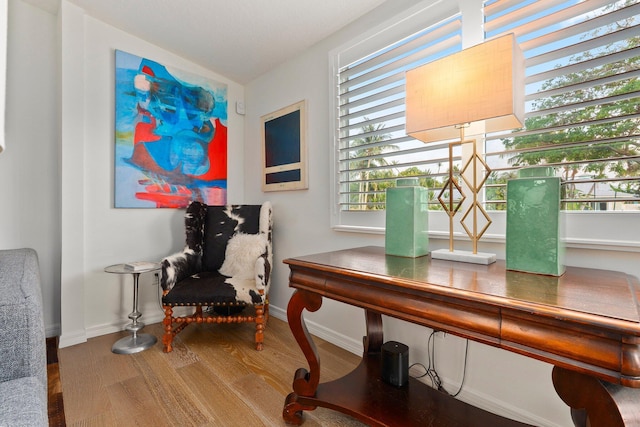 5551 SE Nassau Ter, Stuart, FL 34997 - living area featuring wood finished floors and baseboards