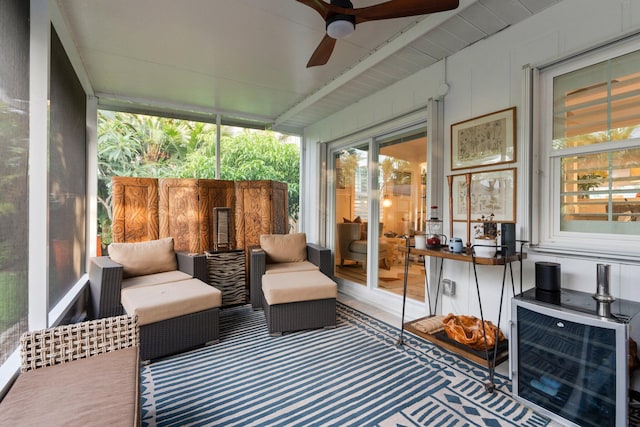5551 SE Nassau Ter, Stuart, FL 34997 - sunroom / solarium featuring ceiling fan and plenty of natural light