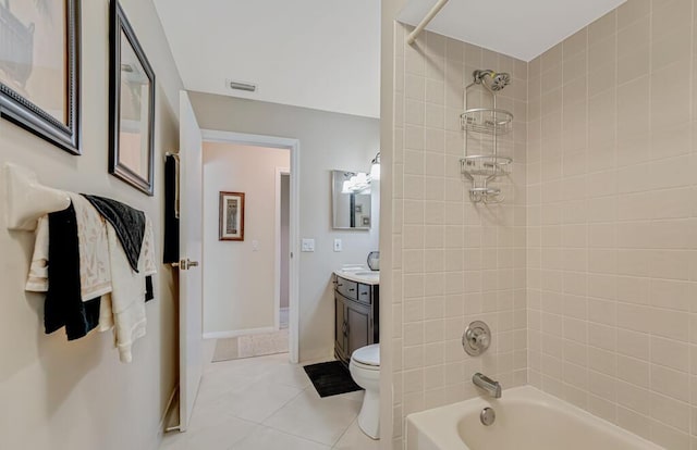 1500 Chapparel Way, Wellington, FL 33414 - bathroom with vanity, tile patterned flooring, and shower / washtub combination
