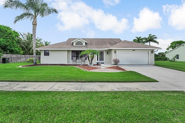 1500 Chapparel Way, Wellington, FL 33414 - single story home with driveway, an attached garage, stucco siding, and roof with shingles