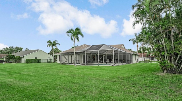 1500 Chapparel Way, Wellington, FL 33414 - view of yard featuring a lanai and a pool