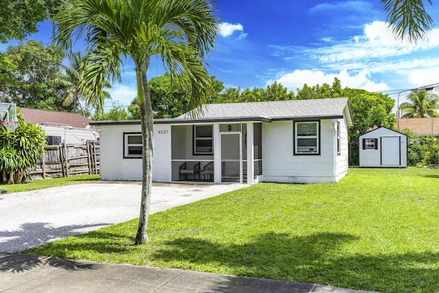 4337 Clinton Blvd, Lake Worth, FL 33461 - single story home with a shed