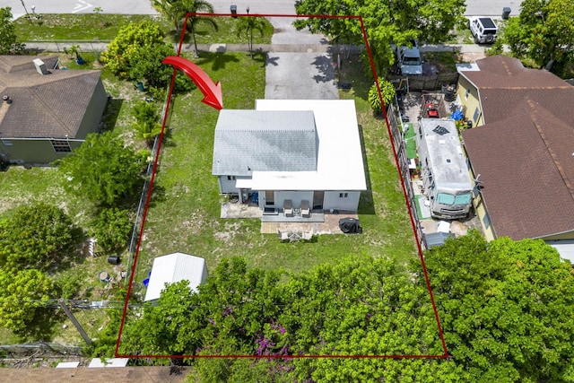 4337 Clinton Blvd, Lake Worth, FL 33461 - view from above of property featuring property parcel outlined