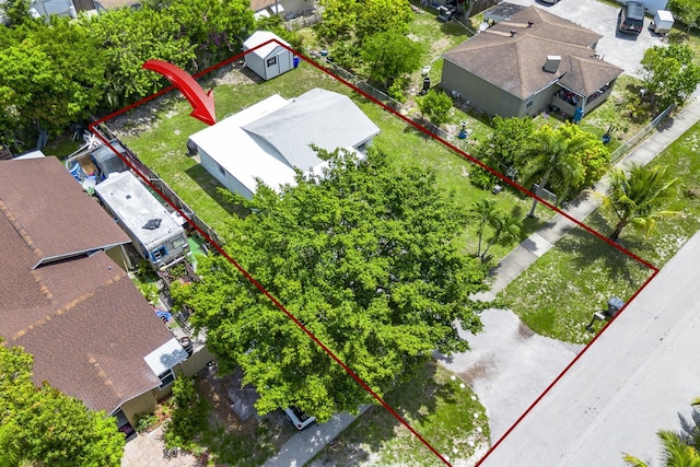 4337 Clinton Blvd, Lake Worth, FL 33461 - aerial view of residential area featuring property parcel outlined