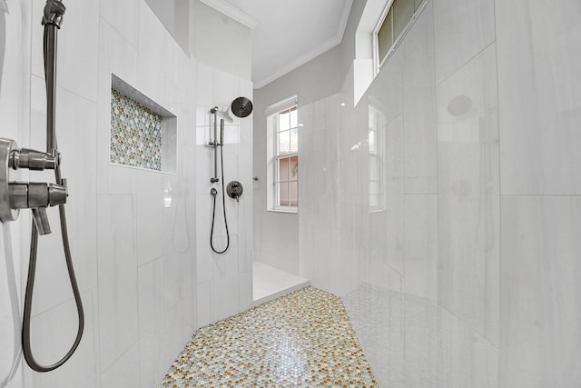 4450 SW Long Bay Dr, Palm City, FL 34990 - full bath featuring ornamental molding and a walk in shower