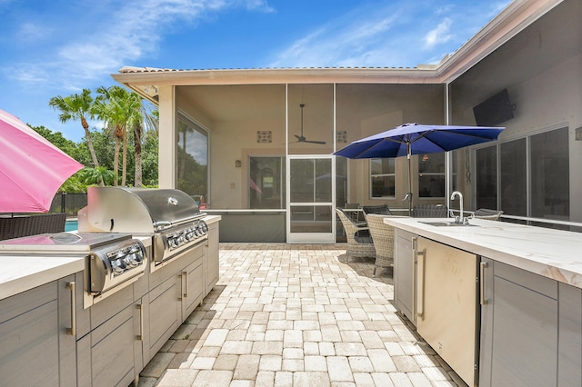 4450 SW Long Bay Dr, Palm City, FL 34990 - view of patio / terrace with a sink