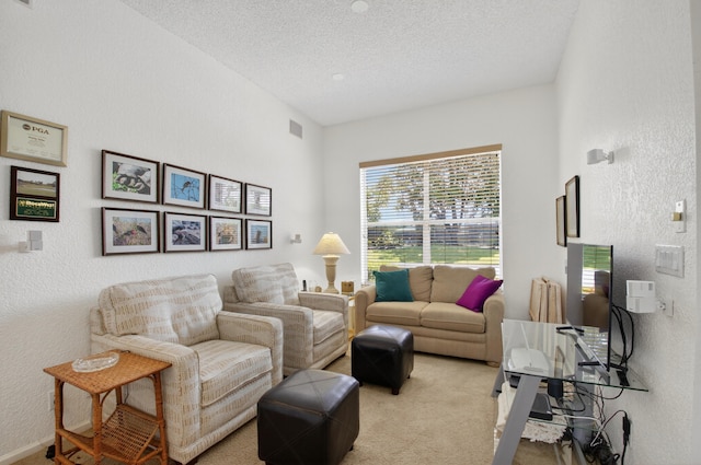 20220 Boca W Dr Unit 1104, Boca Raton, FL 33434 - living room with carpet flooring, a textured ceiling, track lighting, golf course view, and ceiling fan