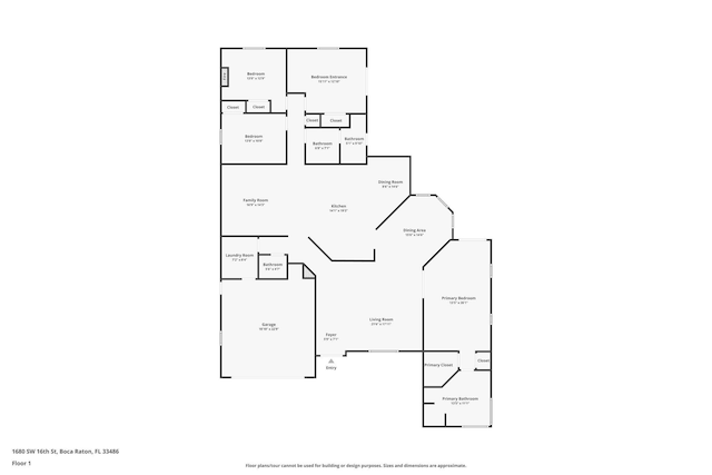 1680 SW 16th St, Boca Raton, FL 33486 - view of floor plan / room layout