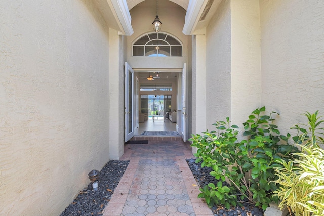 13209 Alhambra Lake Cir, Delray Beach, FL 33446 - property entrance with stucco siding
