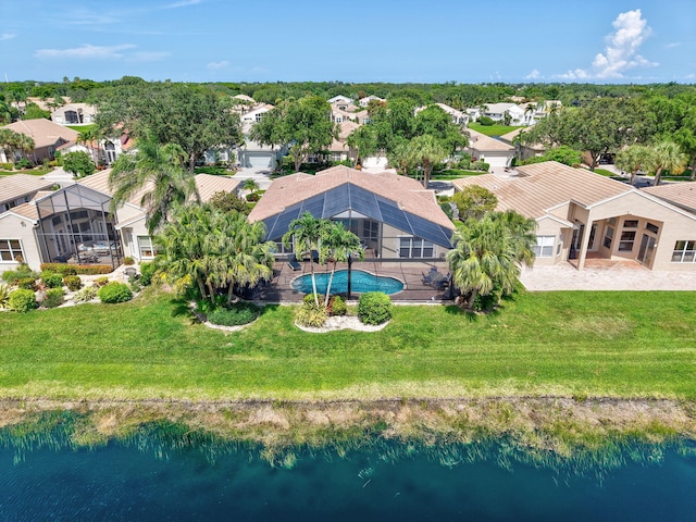 13209 Alhambra Lake Cir, Delray Beach, FL 33446 - aerial view of residential area featuring a pool and a large body of water
