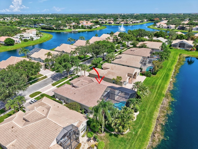 13209 Alhambra Lake Cir, Delray Beach, FL 33446 - aerial view of residential area with a large body of water