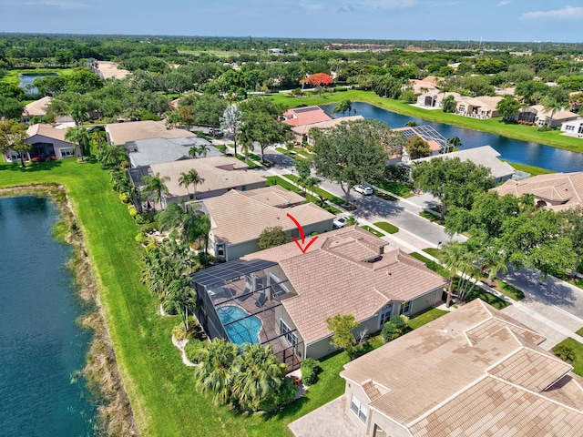 13209 Alhambra Lake Cir, Delray Beach, FL 33446 - aerial perspective of suburban area with a nearby body of water