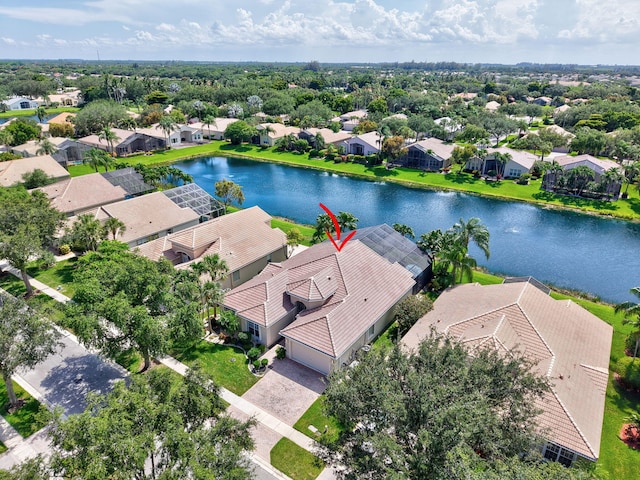 13209 Alhambra Lake Cir, Delray Beach, FL 33446 - aerial perspective of suburban area with a large body of water