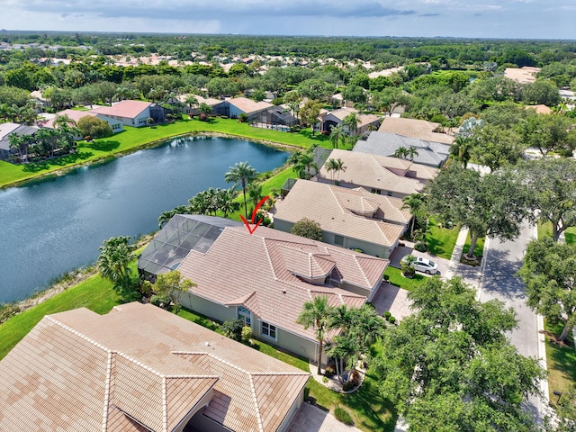 13209 Alhambra Lake Cir, Delray Beach, FL 33446 - aerial view of residential area featuring a large body of water