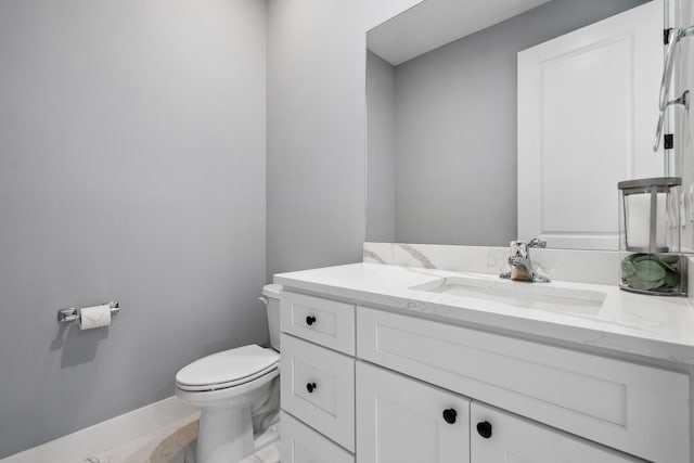 2265 SW Kenwick Ave, Port Saint Lucie, FL 34953 - half bathroom featuring vanity and marble finish flooring