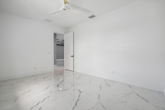 2265 SW Kenwick Ave, Port Saint Lucie, FL 34953 - unfurnished room featuring ceiling fan and light marble finish floors