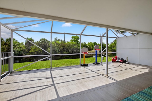 11080 Lakeaire Cir, Boca Raton, FL 33498 - unfurnished sunroom with view of wooded area