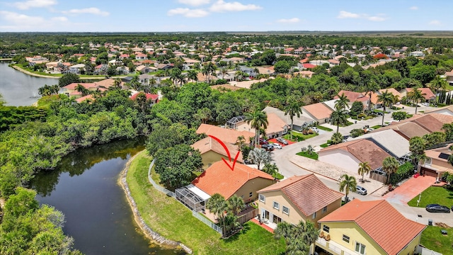 11080 Lakeaire Cir, Boca Raton, FL 33498 - aerial view of residential area featuring a nearby body of water