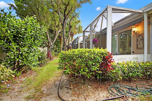 12562 Crystal Pointe Dr Unit B, Boynton Beach, FL 33437 - view of yard with glass enclosure