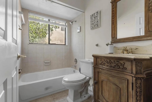 12 Via De Casas Sur Unit 203, Boynton Beach, FL 33426 - bathroom with vanity, shower / bathtub combination, and tile patterned floors