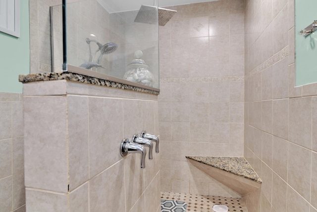 121 W Arch Dr (), Unit Lake Worth, FL 33467 - full bathroom featuring walk in shower and tile walls