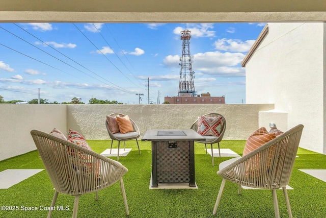 840 Florida Ave Unit 5, Cocoa, FL 32922 - view of green lawn with a balcony