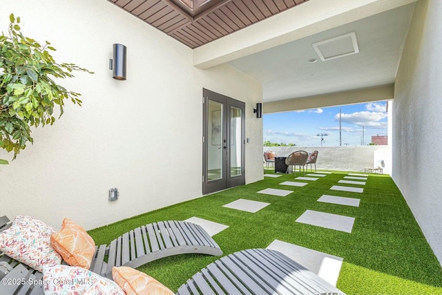 840 Florida Ave Unit 5, Cocoa, FL 32922 - view of yard with french doors