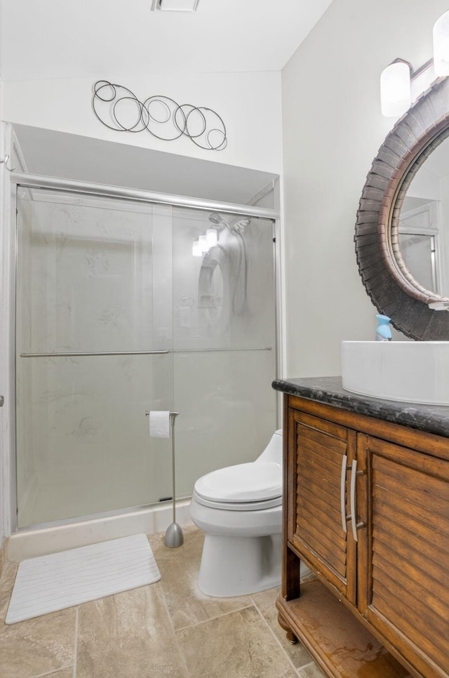 9844 Boca Gardens Cir N Unit D, Boca Raton, FL 33496 - full bath featuring vanity, toilet, and a stall shower