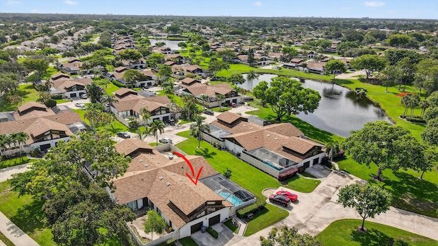 9844 Boca Gardens Cir N Unit D, Boca Raton, FL 33496 - aerial view of residential area featuring a nearby body of water