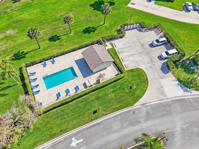 9844 Boca Gardens Cir N Unit D, Boca Raton, FL 33496 - bird's eye view of a pool