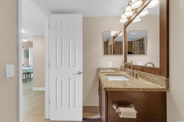 14375 Strathmore Ln Unit 306, Delray Beach, FL 33446 - full bathroom featuring vanity and tile patterned floors