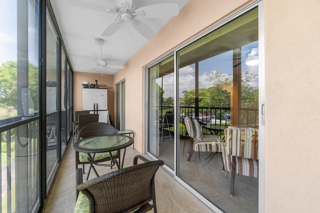 14375 Strathmore Ln Unit 306, Delray Beach, FL 33446 - sunroom / solarium with a ceiling fan
