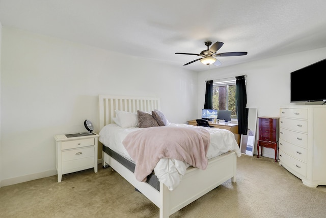 261 SW Palm Dr Unit 205, Port Saint Lucie, FL 34986 - bedroom featuring light carpet and ceiling fan