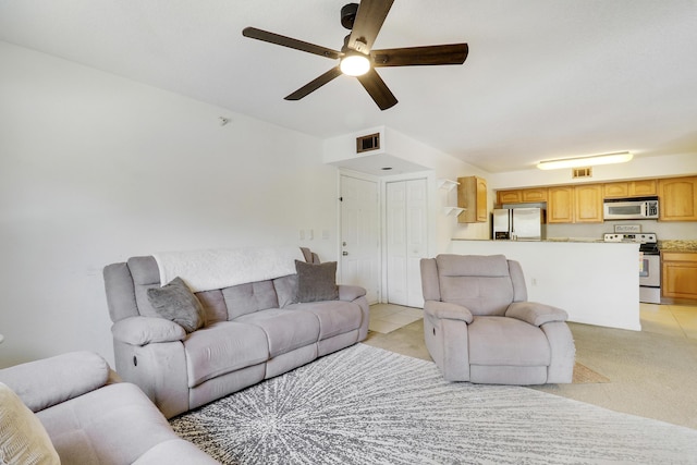 261 SW Palm Dr Unit 205, Port Saint Lucie, FL 34986 - living room with a ceiling fan