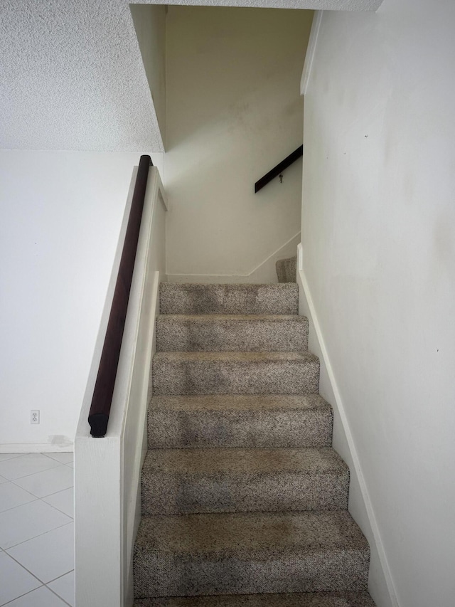 4348 Hazel Ave Unit B, Palm Beach Gardens, FL 33410 - stairs with tile patterned floors