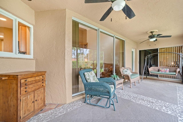 9556 E Lake Dr, Boca Raton, FL 33434 - view of patio with a ceiling fan
