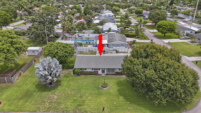 5557 S Shadyside Cir, West Palm Beach, FL 33415 - aerial perspective of suburban area