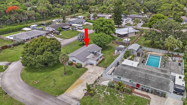 5557 S Shadyside Cir, West Palm Beach, FL 33415 - aerial view of residential area with a pool