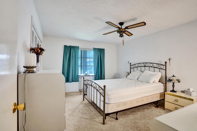 505 High Point Blvd N Unit A, Delray Beach, FL 33445 - bedroom with a textured ceiling, carpet floors, and a ceiling fan