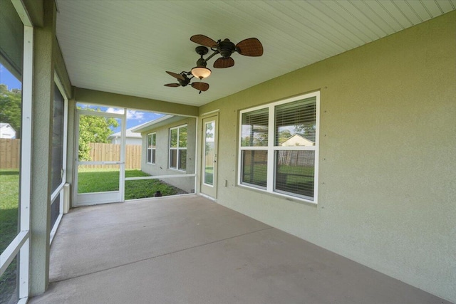 3650 SW Parsons St, Port Saint Lucie, FL 34953 - unfurnished sunroom with ceiling fan