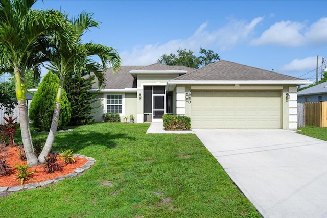3650 SW Parsons St, Port Saint Lucie, FL 34953 - single story home with stucco siding, a garage, concrete driveway, and roof with shingles